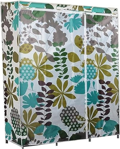 Einfacher zusammenklappbarer Kleiderschrank, Metallgitter-Trennwand, Kleideraufbewahrungsregal, Metallschiene, tragbare Möbel, geeignet für Wohnheimzimmer/D/164 * 172 * 65 cm