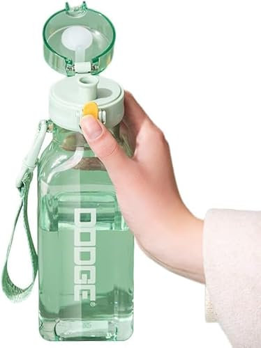 excvalues Sports Gourde Bouteille d'eau réutilisable 700 ml Bouteille d'eau portable en plastique sans BPA pour voyage, pique-nique, gym, camping, école (vert)