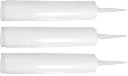 Tubes de Calfeutrage Vides, Tubes de Mastic de Calfeutrage, Tubes de 310ml, Cartouches Rechargeables avec Buses pour Carrelage, Les Fissures et Les Réparations, Calfeutrage Outil, 3 PIÈCES