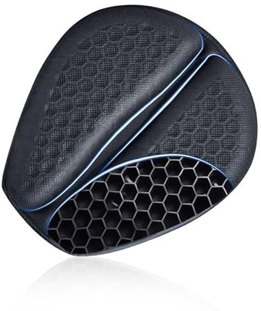 Feiteplus Universal Gel Motorcycle Seat Cover 3D Honeycomb Structure Tailbone Pain Relief Egg Seat Cushion with Non-Slip Cover for Motorbikes Dirt Street Bike