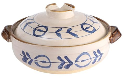 UPWONEC Casseruola Giapponese, Zuppa Per La Casa in Stufato, Casseruola Di Riso Per Cerotto, Vaso Di Stufato Di Argilla, Pentola Di Terracotta Di Lunga Durata, Adatto A Una Varietà Di Stufe,1.6l