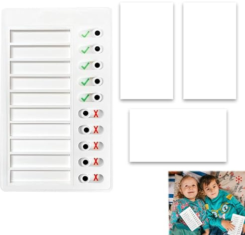 KEPYATI Checklist Boards To-do-liste-checklist Lavagna Memo Checklist Tabs Portable Memo Chore Chart per bambini adulti RV Checklist Promemoria con vuote intercambiabili