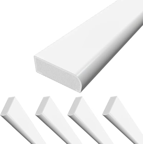 UPVC Plastic Trim 30mm x 1m x 5 Pack - White Architrave Skirting Board/Window Finishing Trim