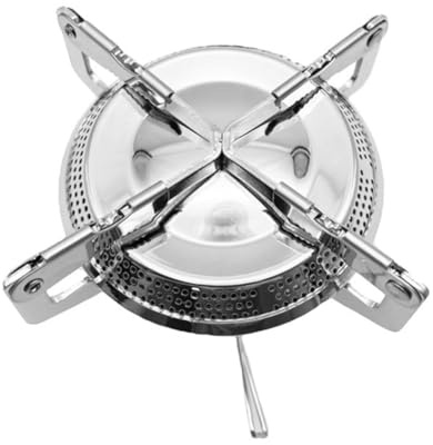JUMPLAWN Hornillo Camping Portátil De Alta Potencia Estufa De Gas Butano para Senderismo Trekking y Picnic Cocina Exterior Resistente con Control De Aire Compacta y Ligera para Acampada