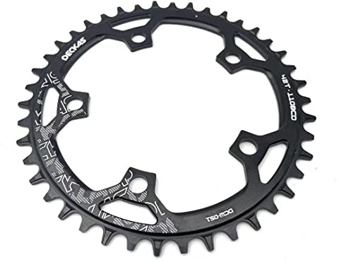 CaFfen Kettenblatt 110/5. BCD 110BCD. Rennrad schmaler Breitkennring 3 6T-58T. Fahrradkettenrad Kettenblatt 38 ZäHne(46T Black)