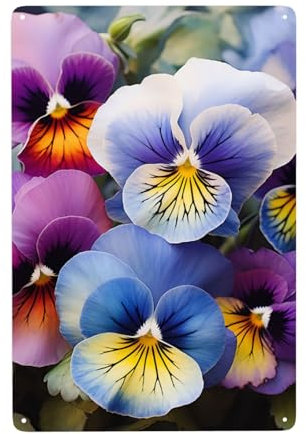 Funny Wall Decor Metal Signs Pansy Perfection Garden Sign Decor Outdoor Hanging Vintage Yard Decorative Metal Sign for Farmhouse Home Horror Theme Bar Decor Tin Signs Gifts