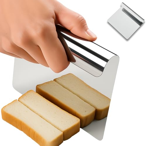 Coupe Pâte Boulangerie, coupe pate Spatule Raclette 2 en 1, Grattoir de Cuisine Professionnel en Acier Inoxydable pour Pain Pizza Patisserie, Ustensile Cuisine Durable avec Lame Tranchante