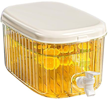 Dispensador de Agua para con Grifo, Jarra de con Tapa, dispensador de Agua para Bebidas para refrigeradores, hervidor de zumos domésticos, refrigeradores, Cubo de Gran Capacidad