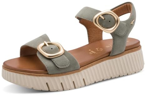 Tamaris Comfort dam kil/platat sand multijusterbar kilsandaler, SAGE Mocka 39 EU