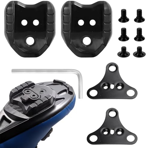 2 Stücke Fahrrad Cleats Adapter, Kompatibel mit Shimano SPD Cleats (SM-SH41) für Shimano SPD Plattenadapter, 3 Loch Fahrradschuhe, Passend zu Rennrad- & MTB-Fahrradpedalen (Cleat Pedalen)