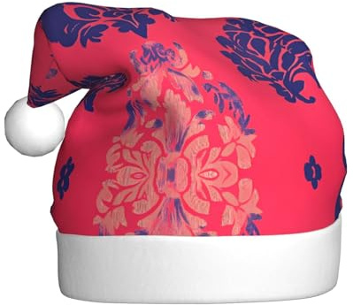 WBQLSL Coloridos patrones de corte de papel impresos, sombrero de Papá Noel, decoración de ambiente de fiesta de Navidad, accesorio interactivo de fiesta de Año Nuevo