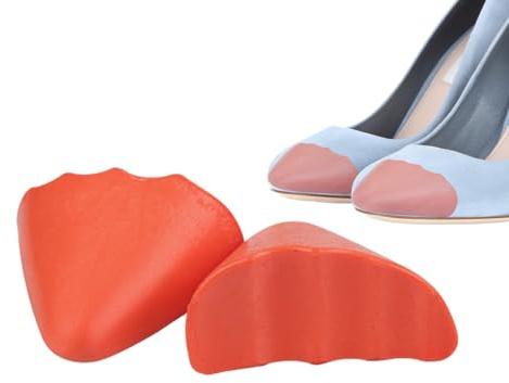 Skofyllningsinlägg – PU-skum sko tåpluggar för stövlar, sneakers och för | Bekväm andningsbar fotvård, runt och spetsigt huvudalternativ, svart, grå, beige och orange