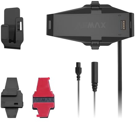 ASMAX F1s motorcykelhjälm bluetooth headset bas – klämma och självhäftande montering, säker och enkel installation för F1s motorcykel intercom