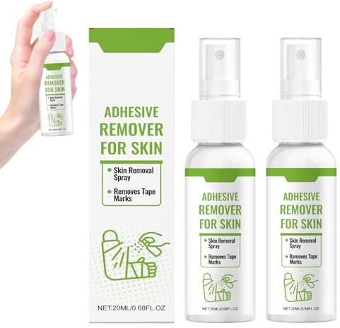 2 Pcs Adhesive Remover for Skin Gentle and Quick Dry Stoma Adhesive Remover Spray Remove Plaster Bandages Plasters and Residual Glue