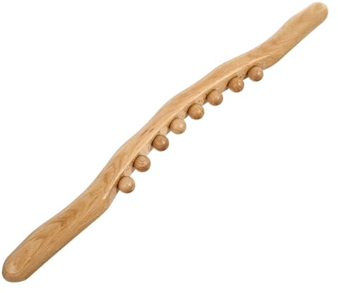 HEATSHAKING Palo de Masaje de Madera de Haya Portátil y Práctico para Desguace y Acupuntura, Diseño Único y Ligero para Relajación Muscular y Estimulación Profunda