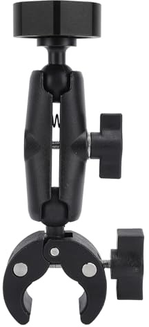 Generic Supporto con Morsetto Regolabile in Lega di Alluminio Adatto per Mini Yacht per Rimorchio per con Parabola Satellitare Portatile (BLACK)