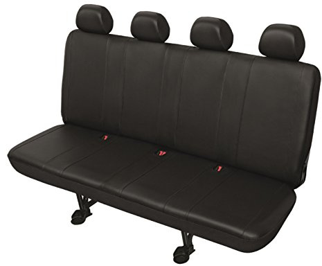 HP Autozubehör 22816 Schonbezug Transporter Kunstleder 4er Sitzbank, Schwarz