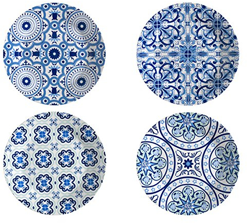 BRANDANI PIATTINO COLLEZIONE MAIOLICA SET 4 PEZZI IN NEW BONE CHINA CODICE PRODOTTO: 54311