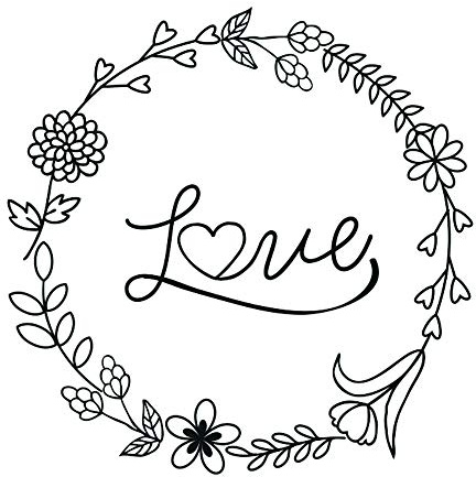 Aladine - Tampon Mariage - Support En bois - Réalisation de Faire Part de Mariage - Scrapbooking et Carterie Créative - Grand Format - Motif Couronne Love