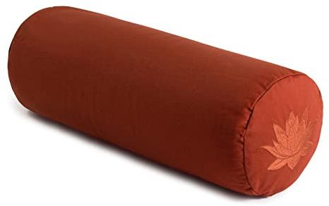 Yoga Studio Lotus Kissen, Baumwolle, mit YKK-Reißverschluss, 23 x 61 cm, Bio-Buchweizen