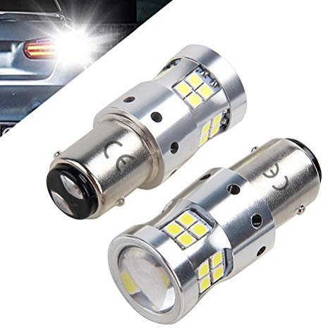 Bombilla LED 1157 P21/5W BAY15D Súper Brillante 12V 24V 8W De Luz Led Del Coches Motos, Blanca 6000K, Para La Luz De Freno, De Cola Luz, Luz De Estacionamiento, 2 Piezas. No apto para su uso a bordo.