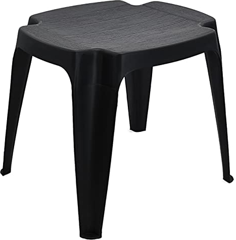 Möbelbörse Gartenhocker Hocker Beistelltisch Garten Stuhl Arbeitshocker Fußhocker Bank Sitz aus Kunststoff - stapelbar (Anthrazit)