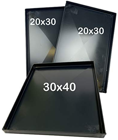 KIT Teglie forno Composto da due teglie 20x30x2 Cm ed una teglia 40x30x2 Cm, per pizza professionale Spessore teglie 8/10 Pizza alta idratazione ideale per professionisti della pizza