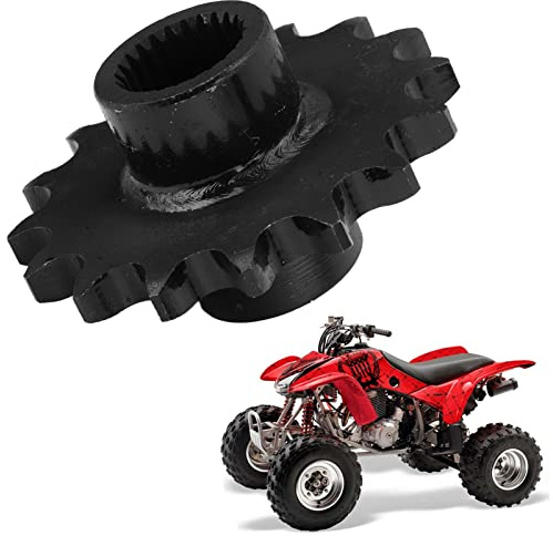 530 Chain 16T Front Sprocket, Front Sprocket, Black Steel Pinion High Strength Part for Gy6 150cc‑200cc ATV Quad Go Kart