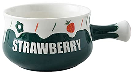 Ciotola for cereali, scodella for zuppa, scodella for il tè, set for la colazione con manico, piatto in ceramica da 23 once Ciotole for zuppa di cipolle francesi Set di stoviglie individuali for zuppa