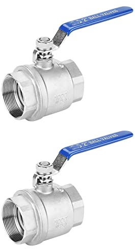 liovitor 2X Kugelhahn Innengewinde 2 304 Edelstahl Full Port Innengewinde Kugelhahn 2 DN50 1000 WOG