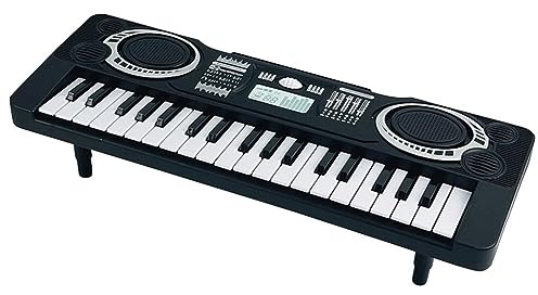 RiToEasysports Tastiera elettrica Pianoforte, 37 Tasti Pianoforte Microfono Funzione di Registrazione Strumento Musicale per Bambini Giocattolo 2 Toni, 16 Canzoni, 4 ritmi, 4 percussioni (37 Tasti)