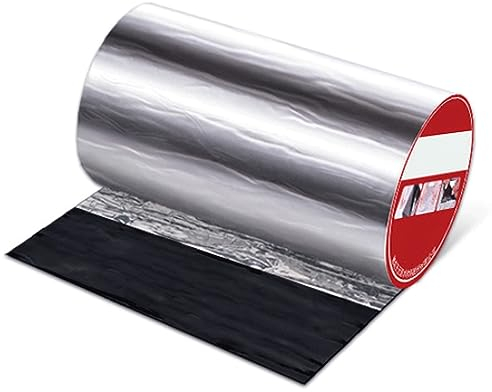 Dachpappe Selbstklebend, Selbstklebende Dachfolie Dachbahn, Gartenhäuser Dachabdichtung Bitumen, Dachfolie Aluminium selbstklebende Folie, für Flachdachhäuser,Gartenhaus Dach, Metalldachbahn ( Size :