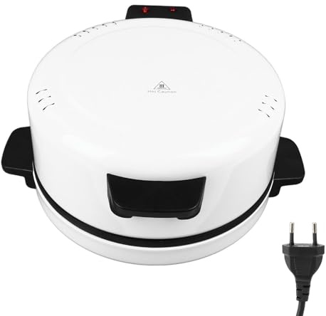 Four à Pizza électrique 2000W, Machine à Pizza Portative D'intérieur et D'extérieur de Comptoir de 12 Pouces, Poêle à Pizza pour la Maison (Prise UE 220V)
