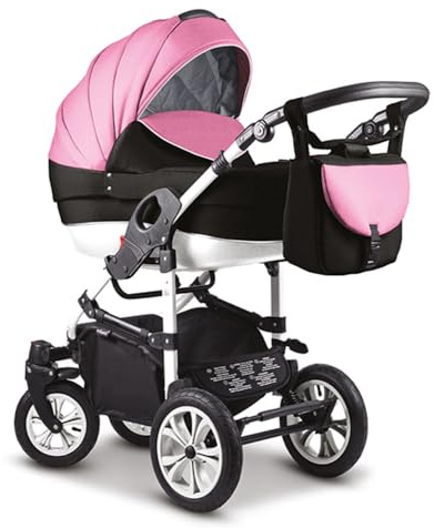 Wiejar Kinderwagen-Set Craft 2 in 1 inkl. Sportsitz - Rosa, Black