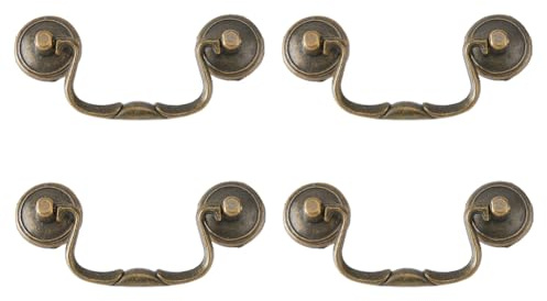 SUPerfINDINGS 4 uppsättningar 9 cm vintage fästhandtag antik brons möbler hårdvara fäste drag legering center-till-center hängande skåp låda drag för köksskåp sängbord skåp