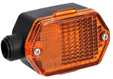 Blinker 6-eckig in Schwarz mit orangenem Glas - Simson S53, S83, SR50, SR80