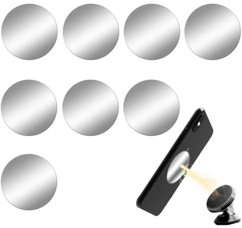 MEXRUMI 8 Stück Handy Metall Platte Selbstklebende Setmetallplatte Metallplättchen Selbstklebend Für Magnetische Auto-Handyhalterungen,Mit Starkem Kleber Für Magnete Kfz Zubehör Handy Handyhalterung A