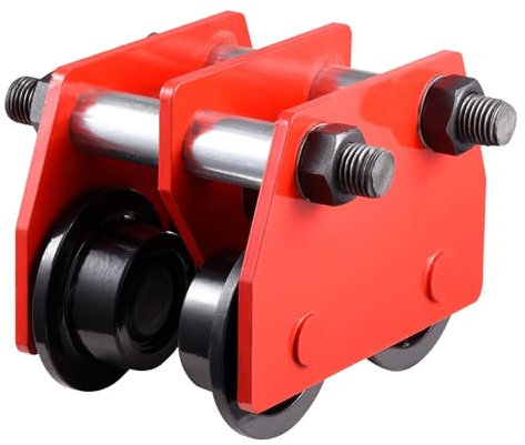 TRSGD Carro de elevación Manual, polipasto Manual de 4 Ruedas para Trabajo Pesado, Brida Ancha Ajustable, Carro de elevación con Engranajes para una elevación eficiente