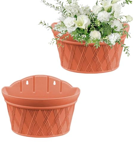 Yiohejy Wand-Pflanzgefäß - Gartentopf für Regenrohr 2er Set - Indoor/Outdoor Pflanzgefäß für Regenrohr Wandmontage Pflanztöpfe für Garten Terrasse