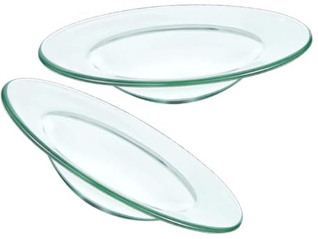 iplusmile 2 Pezzi piatto per aromaterapia in Vassoio porta fragranze piatto aromatico vassoio per candele aromatiche piattino sostitutivo scaldacera Bicchiere Trasparente
