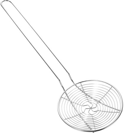 Gatuida Colador De Acero Inoxidable Resistente y Seguro Colador Multiuso Para Fideos y Hot Pot Filtro De Aceite y Escurridor De Residuos Para Cocina Diseño Pulido y Práctico