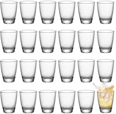 PRITOK 24 stycken shotglas: snapsglas 35 ml glas shotglas små likörglas, likörglas tjock bas rolig anslagstavla för semestergatherings, familj barer, festival, G759950288326 edenday