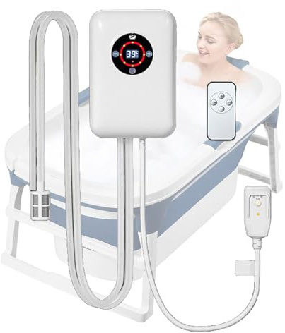 Weyot Calentador de bañera, Calentador de Agua con Control de Temperatura Constante, Calentador termostato de baño, para Cubos, bañeras, Piscinas pequeñas, jacuzzis, para los Amantes del baño