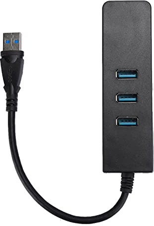 XUXHOU RTL8153 Adaptador del Convertidor Ethernet USB 3.0 con 3 Puertos .0 Hub para Usuario 8.1/8/7/Vista (32/64bit)
