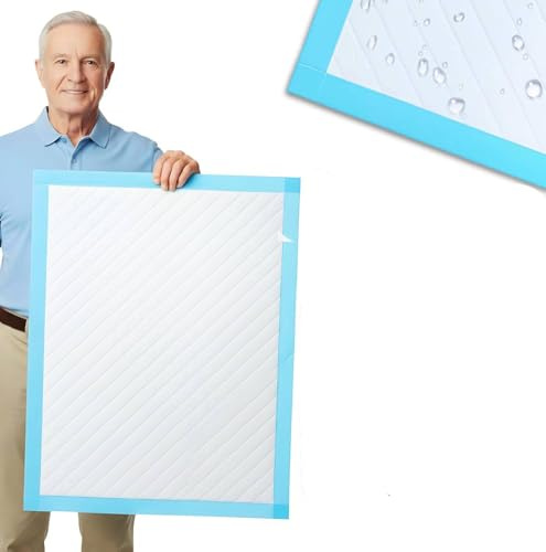 Girox Einweg-Inkontinenzunterlagen (Hygiene- & Schutzunterlagen) 60×90 cm, 100 STK. – 5-lagig Bettschutzeinlagen, Inkontinenzschutz, reißfest, flüssigkeitsdicht & sehr saugstark (60x90 cm)
