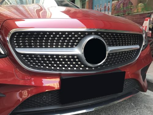Kühlergrill Front Grill Frontgrill Silber Diamant Grill für Mercedes Benz E Klasse W213 S213 A238 C238 E200 E220 E300 2016-2020