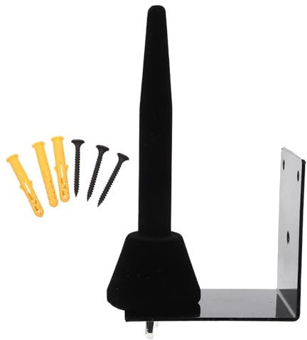 PRETYZOOM Soporte Fácil de Desmontar de Pared Negro para Clarinete y Flauta Diseño de Hierro Instalación Dual y 3 Tornillos Incluidos para Uso Práctico