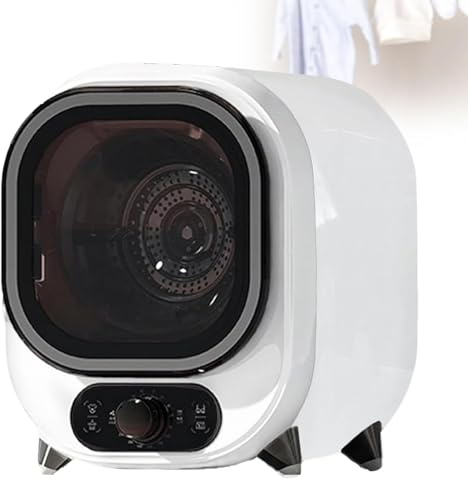 Secadora de Ropa Pequeña, Mini Secadora de Condensación Portátil de 0,8 kg, Secadora Compacta para Apartamentos, Montaje en Pared o Encimera (White)