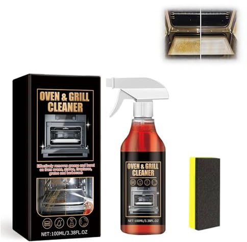 Heavy Duty Oven & Grill Cleaner Spray, Multipurpose Degreaser for Ovens, Air Fryers, Stoves & BBQ Surfaces (B)