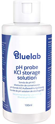 Bluelab STSOL100 KCl Aufbewahrungslösung Hydrate Ihren pH Stift, pH Sonde - 100ml; pH-Wert Messgerät Aufbewahrung Verwendet für Pflanzen Wasser, Garten Erde, Hydrokultur System und Gewächshaus Grow